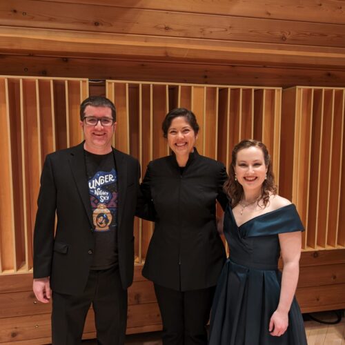 Myself, Julia and Sarah Stine (the soloist!)