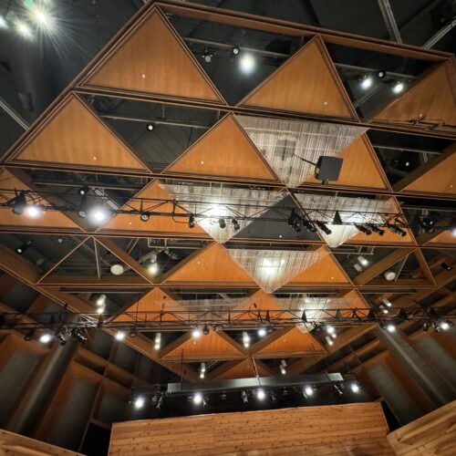 The ceiling of the auditorium was really pretty to look at!