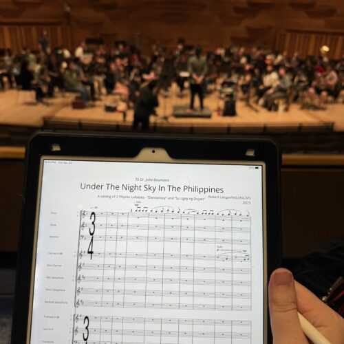 Getting ready to start rehearsal