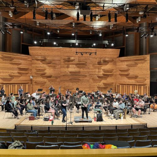 Taken moments before I heard the piece with live performers for the first time.