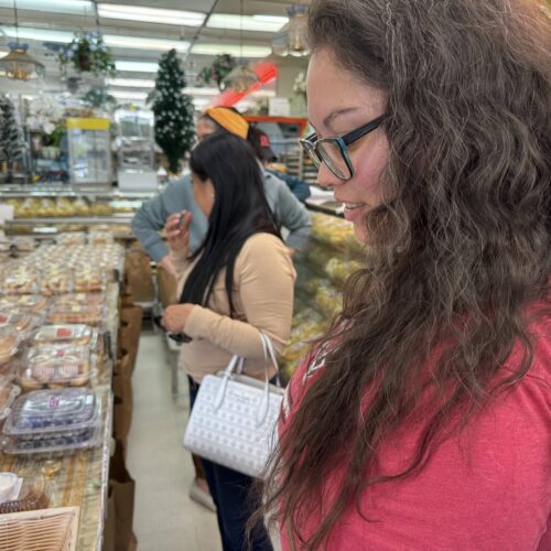 Arrianne in a Filipino bakery