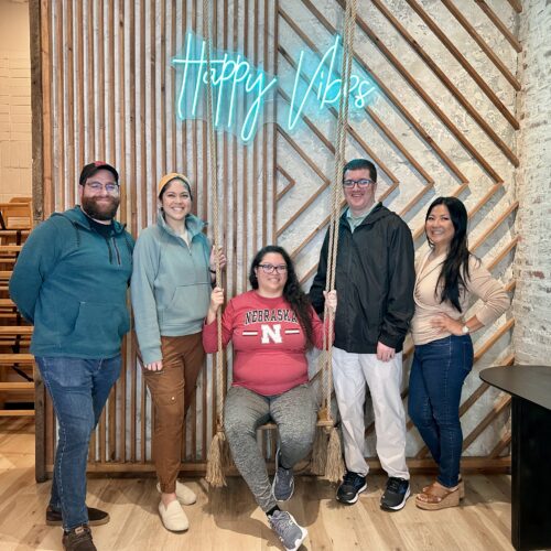 From left to right:<br />
Adam Klein<br />
Dr. Julia Baumanis, Arrianne Langenfeld, Robert Langenfeld, Dr. Leilani Baumanis