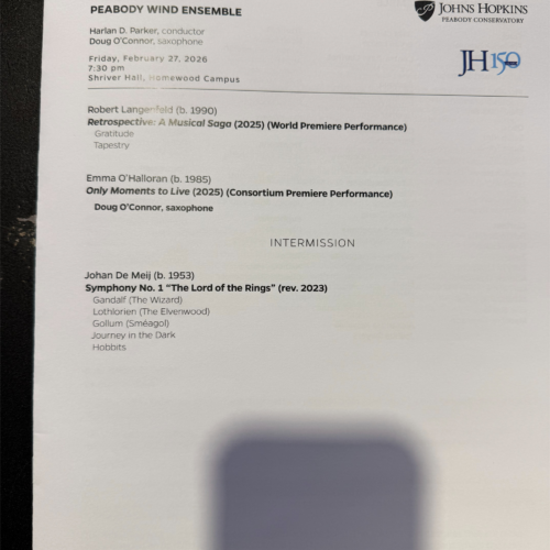 Concert program. 